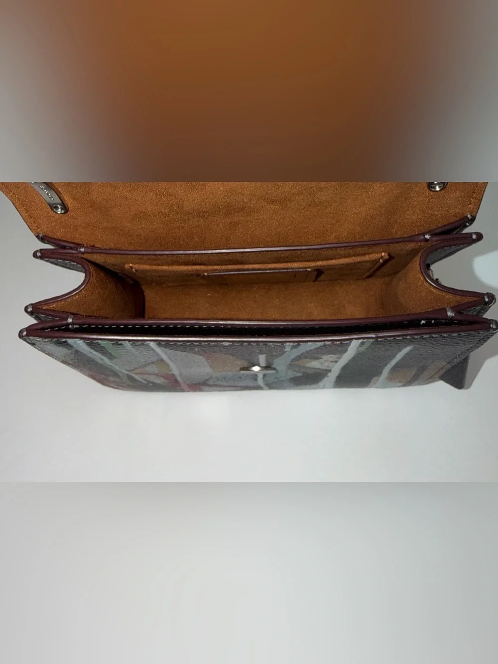 Coach CM108 Morgan Square Crossbody Graffiti Leather Black Multi NWT